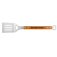Load image into Gallery viewer, Personalized 19 1/4" BBQ Bamboo Spatula with Bottle Opener