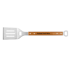 Load image into Gallery viewer, Personalized 19 1/4" BBQ Bamboo Spatula with Bottle Opener