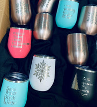 Load image into Gallery viewer, 12 oz. Stainless Steel Wine Tumblers - Gloss Finish