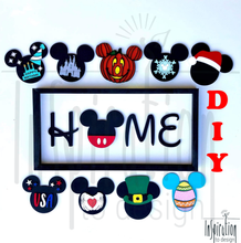 Load image into Gallery viewer, DIY Mouse Inspired Home Sign with Interchangeable Mouse Heads
